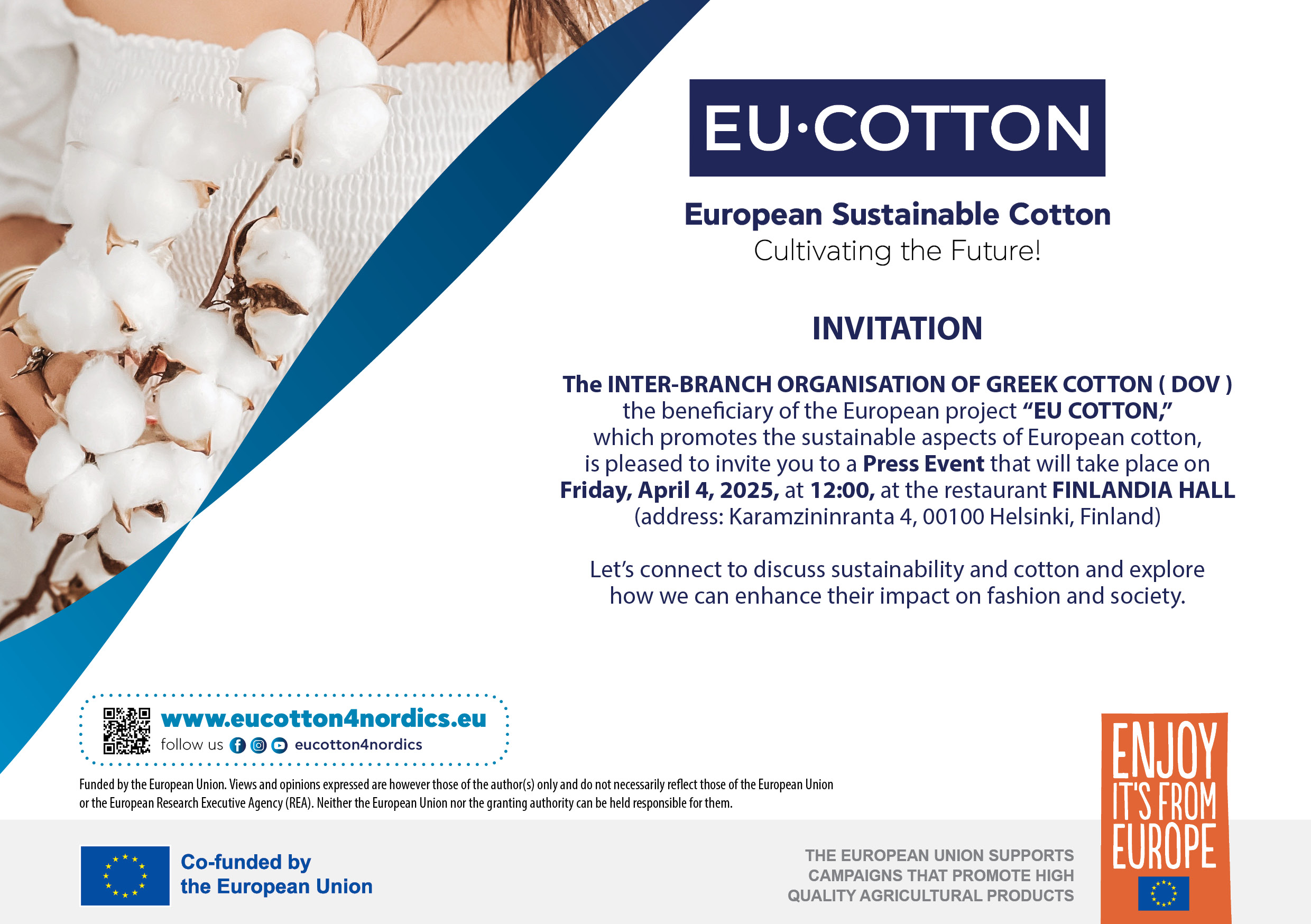 EUCOTTON INVITATION Press Event Helsinki 1 4